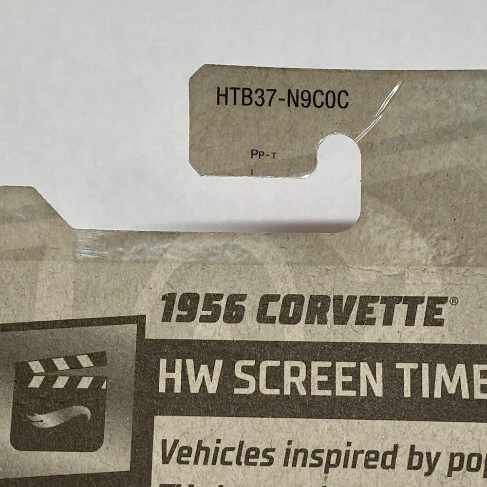 Hot Wheels cardboard card